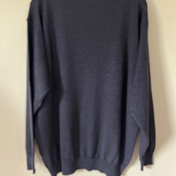 Nani Bon Made in Italy Men's Virgin Wool Sweater XL Navy Blue Soft Mock Neck - Picture 2 of 6